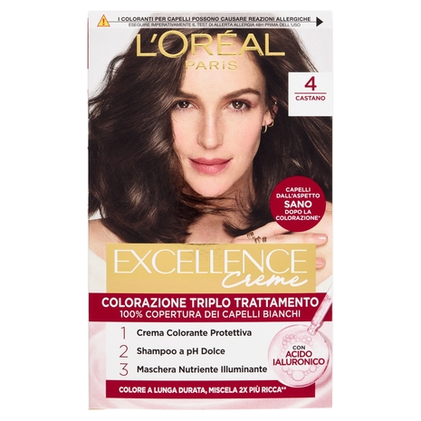 L'Oréal Paris Excellence Creme Colorazione Triplo Trattamento 4 Castano